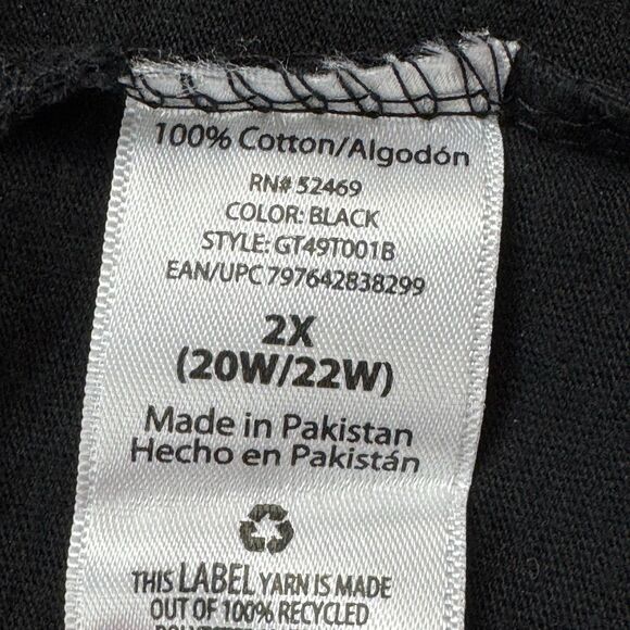 Holiday Time Women’s 2X Christmas T-Shirt Black Jingle All The Way Graphic Tee - Picture 5 of 8